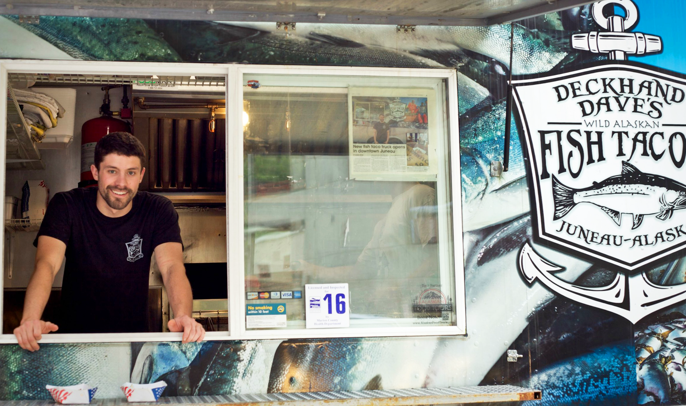 Deckhand Dave posing for Juneau Food Tours