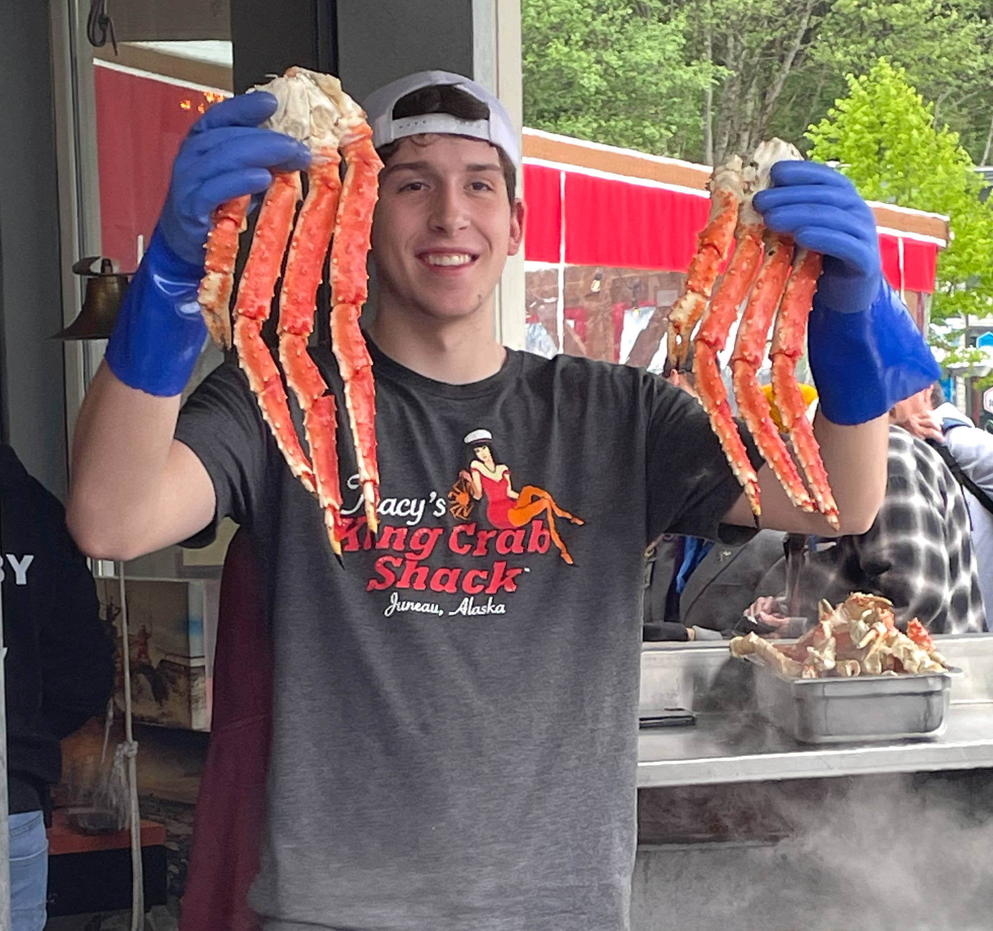 King crab legs part of the sustainable sustenance.