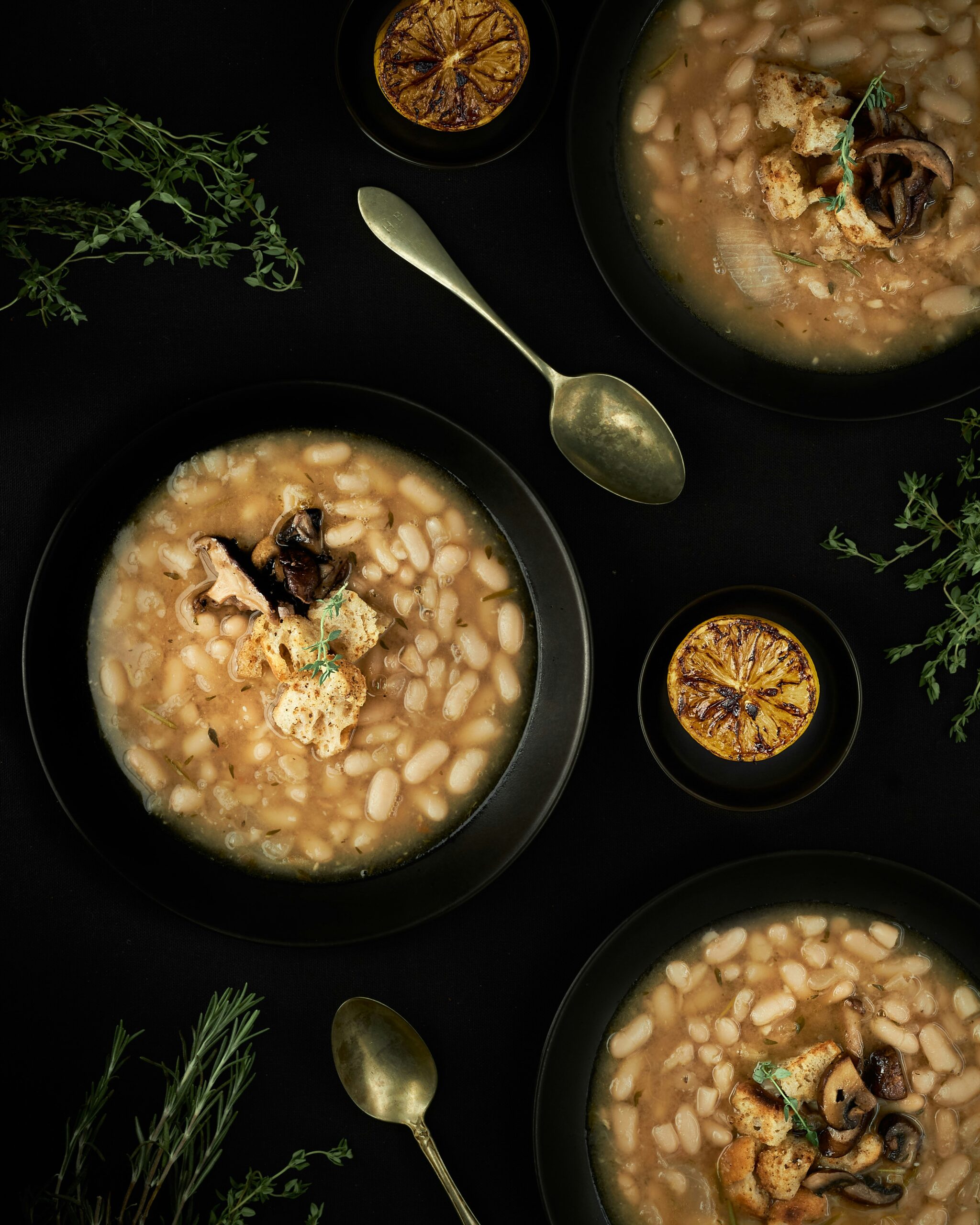 Bacon snack, bears, and beans on this beautiful spread of soup! Image by Christina Rumpf via Unsplash.